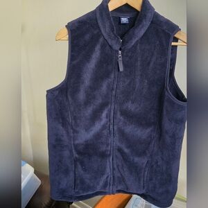 Navy Blue Fleece Vest Lg.